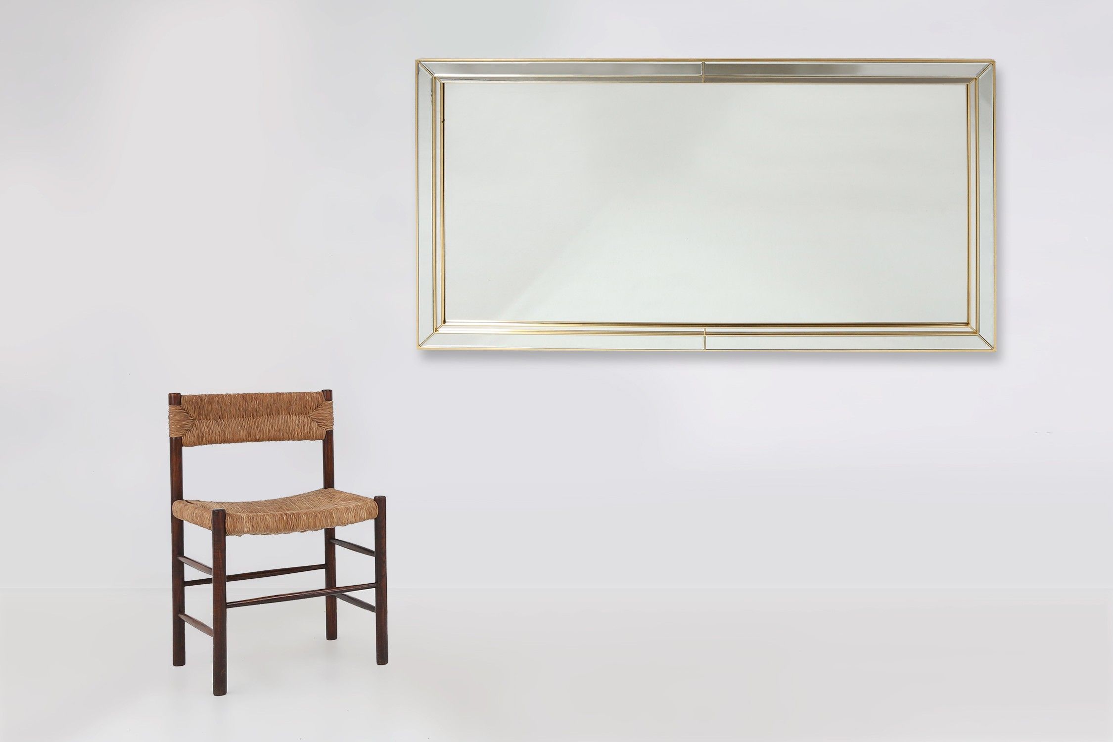 Large Hollywood Regency style Deknudt mirror, Belgium ca. 1980thumbnail